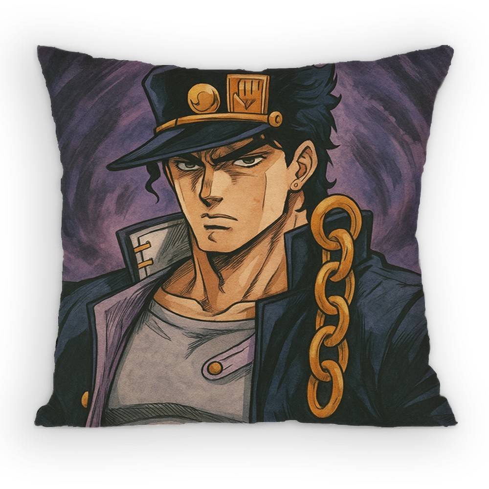 Anime JoJo Kujo Jotaro Pillow Case Sofa Living Room Bedroom Headboard Backrest Cushion Square Cushion Nap Time