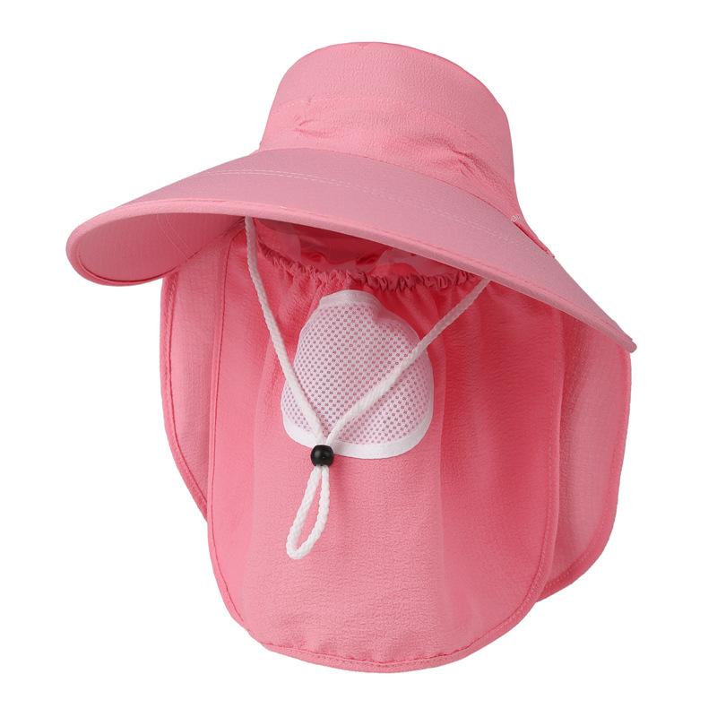 Hat Female Summer Big Brim Shade Outdoor Sunscreen Mask Face Cover Cycling Cold Hat Breathable Tea Picking Hat Working Hat