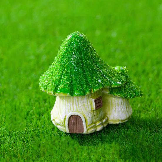 Figurina Fungo Casa in Resina per Terrario Fai-da-te e Decorazione Acquario Carino Ornamento Giardino Fatato Miniatura Decorazione da Scrivania per Casa Ufficio Festa Unico