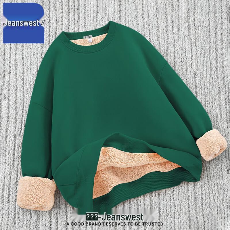 

Jeanswest Z Lamb Fleece Women s Loose Round Neck Sweatshirt (2025 Winter) S