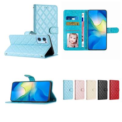 Gestepptes Muster Kunstleder Brieftaschenhülle für Oppo Serie.Oppo A17 A18 A36 A54 A57 A58 A74 A76 A77 A78 Reno8...360° Schutz mit Kartenfächern & Ständer