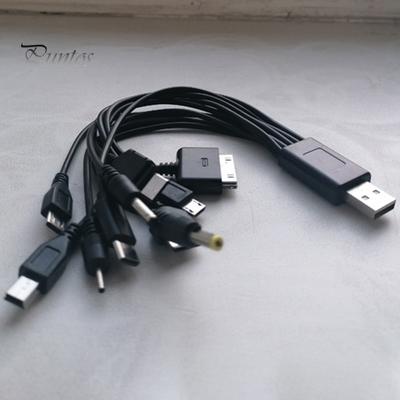 Cavo dati USB 1 trascinamento 10 multifunzionale Plug Play ampiamente compatibile Carica USB multi cavo dati per la casa