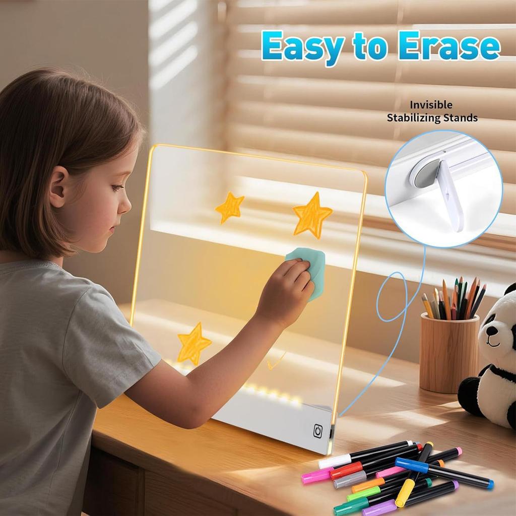 Light Board For Kids Rechargeable Dry Erase Glow Up Acrylic Pad Light Up Drawing Board For Kids For School Classroom Preschool