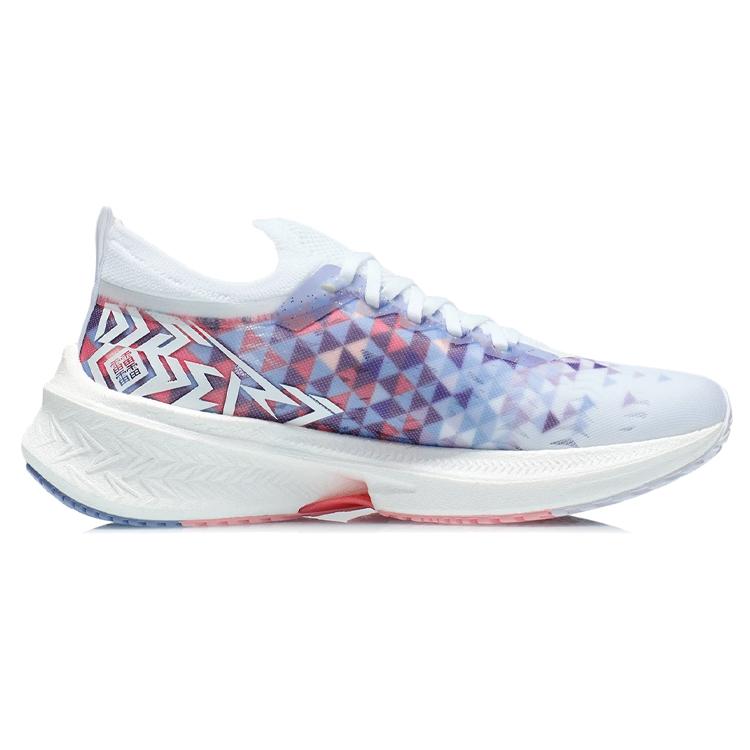Li Ning Feidian Discovery Breathable And Resilient Low top Running Shoes Women's White Blue ARMR006-8
