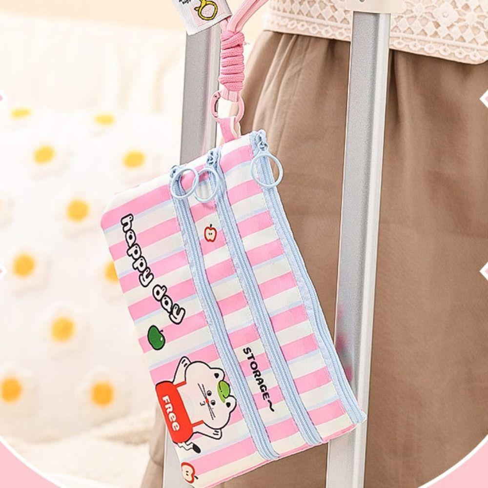 

Blue Plaid Portable Passport Bag Multiple Card Slots Travel Storage Passport Clip Plane Ticket Style A