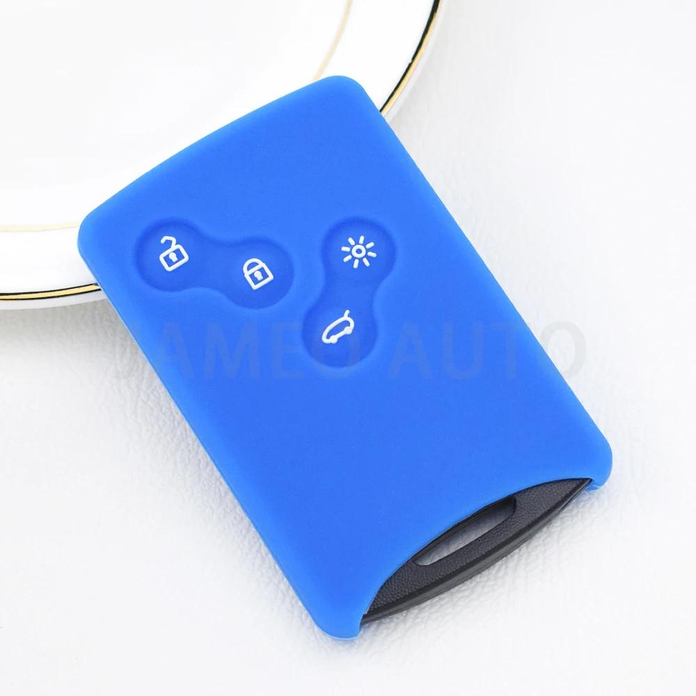 4 Buttons TPU Car Key Cover Remote Key Shell for Renault Laguna Koleos Megane Fob Smart Card Key Case