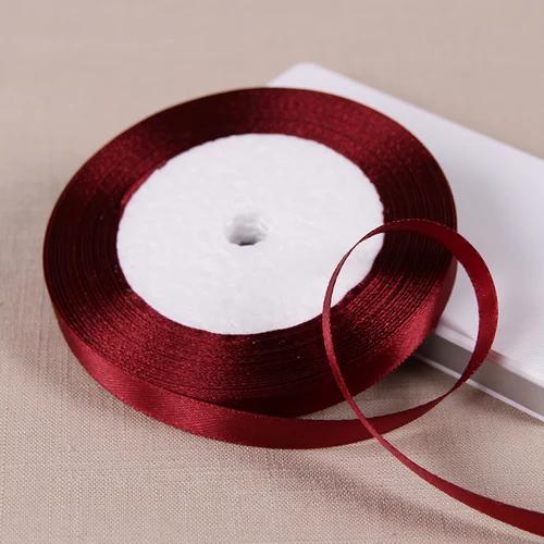 10mm Satin Ribbons DIY Wedding Birthday Party Artificial Silk Roses Crafts Supplies Sewing Acces Scrapbooking Material 25Yards