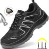 Breathable Safety Shoes Men Women Work Sneakers Steel Toe Work Safety Boots Anti-Smash Mesh Work Shoes Security Footwear