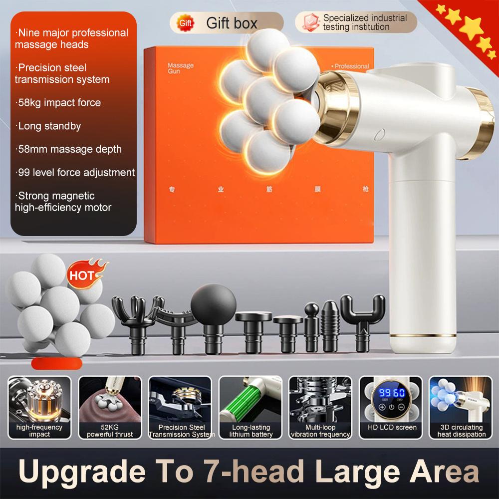 Professional Electric Fascia Massager High Frequency Deep Tissue Muscle Relaxation Massage Gun Fascia Masajeador Fitness