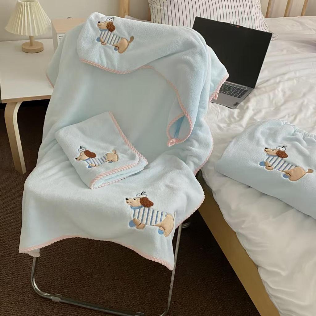 Cute Puppy Hair Drying Cap: Super Absorbent, Quick-Dry Coral Fleece Towel for Women