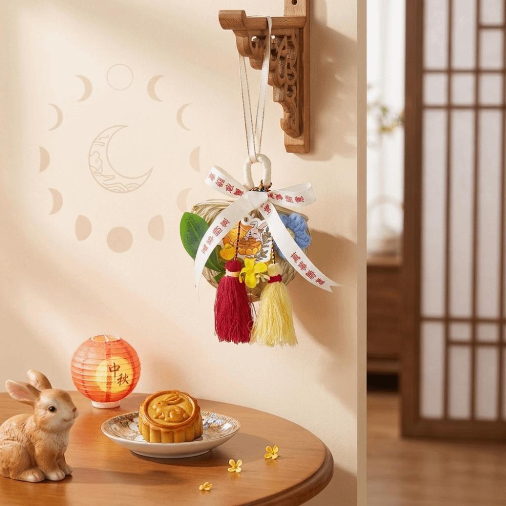 Material Kit Flower Tassel Hanging Handmade Moon Festival Pendants Holiday Gift