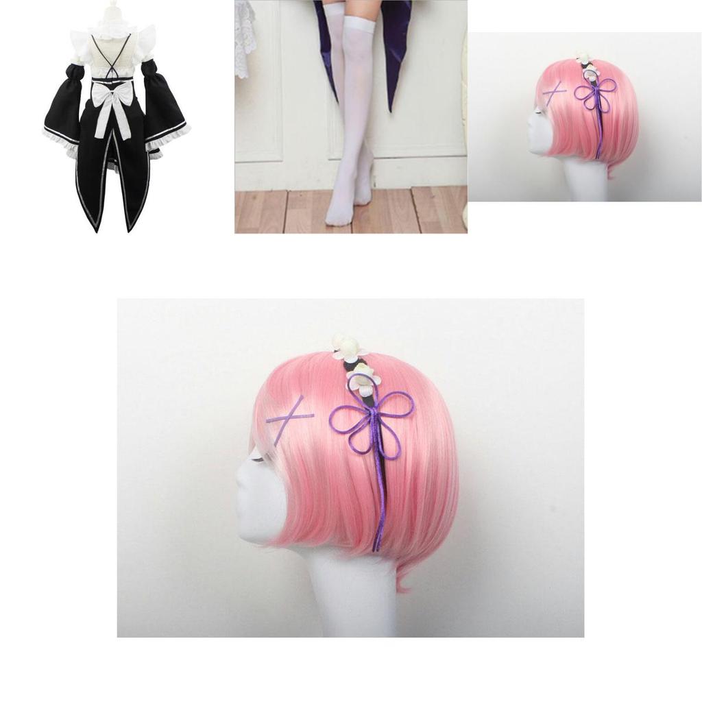 Stunning Zero Kara Hajimeru Isekai Seikatsu Twins Ram/rem Timeless Design Cosplay Maid Dress And Headwear