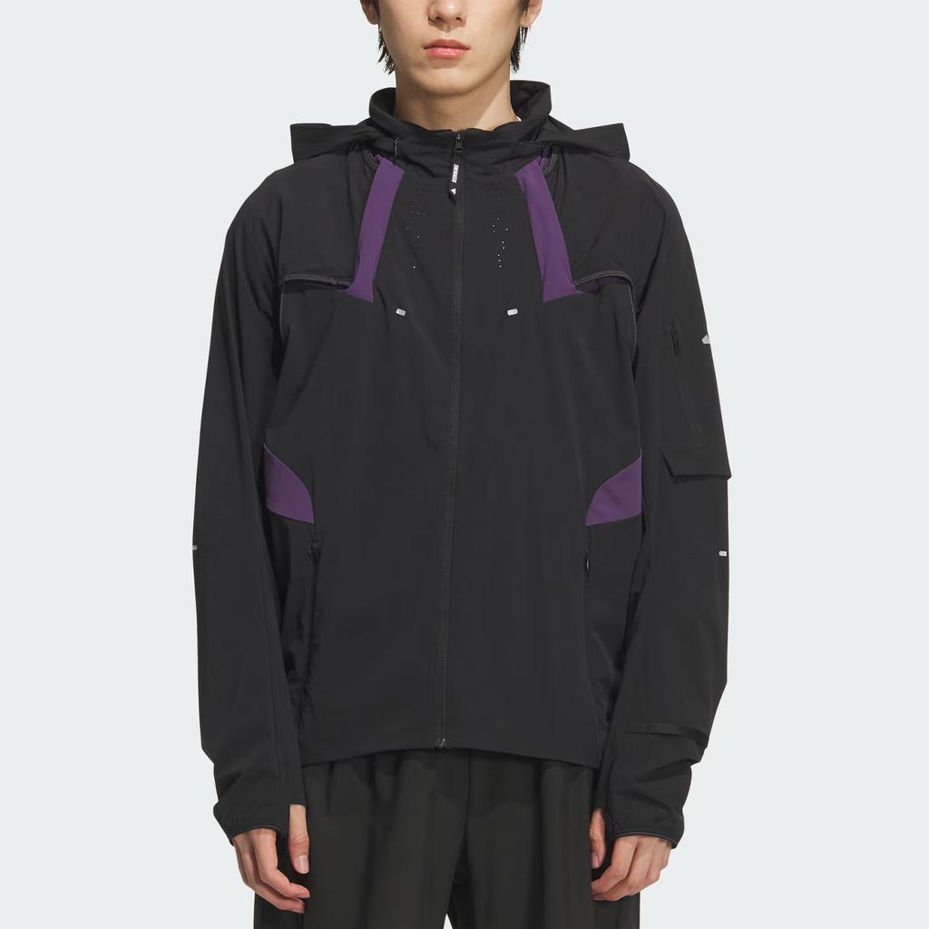 Adidas Breeze Run Reflective Print Removable Sleeve Running Jacket Men Jacket KF4924