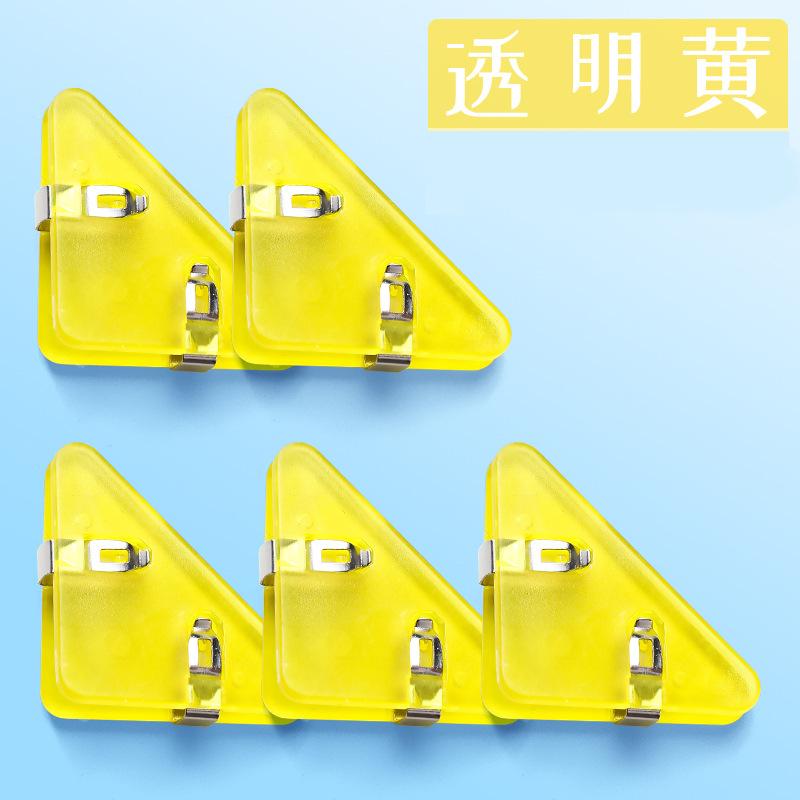 30Pcs Transparent Triangle Corner Clips Plastic Colored Paper Clamps For Office School Test Document Organizing File Fixed Clips