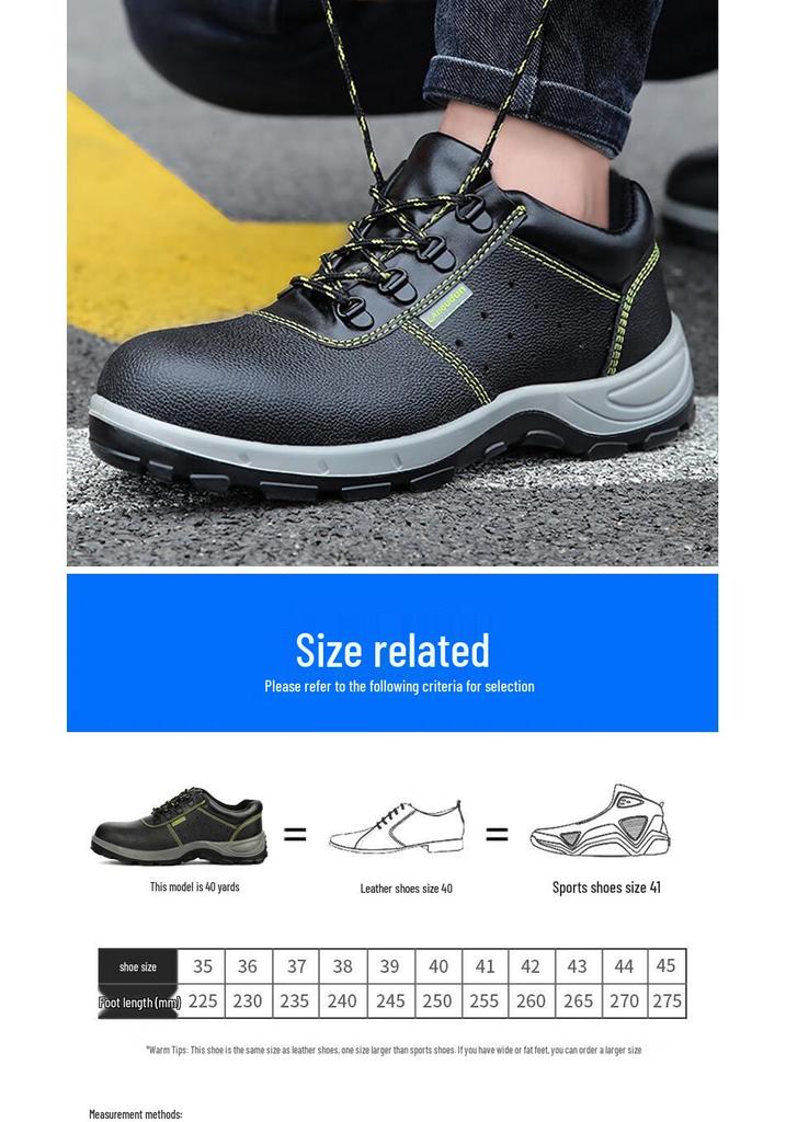 Lanoudun D9106 Men's Steel Toe Safety Shoes