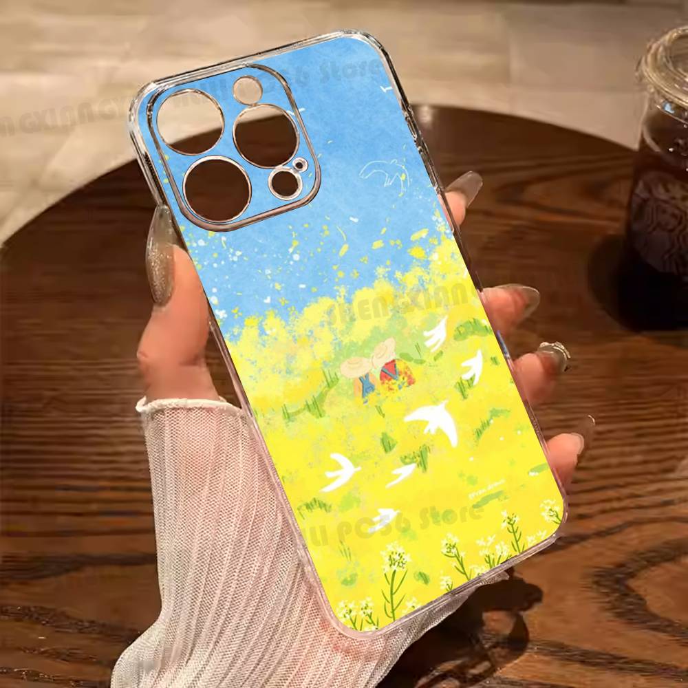 

Small Scene Illustrations Phone Case For iphone 11 12 13 14 15 16 17 Pro Max PIus Transparent Silicone iPhone13mini