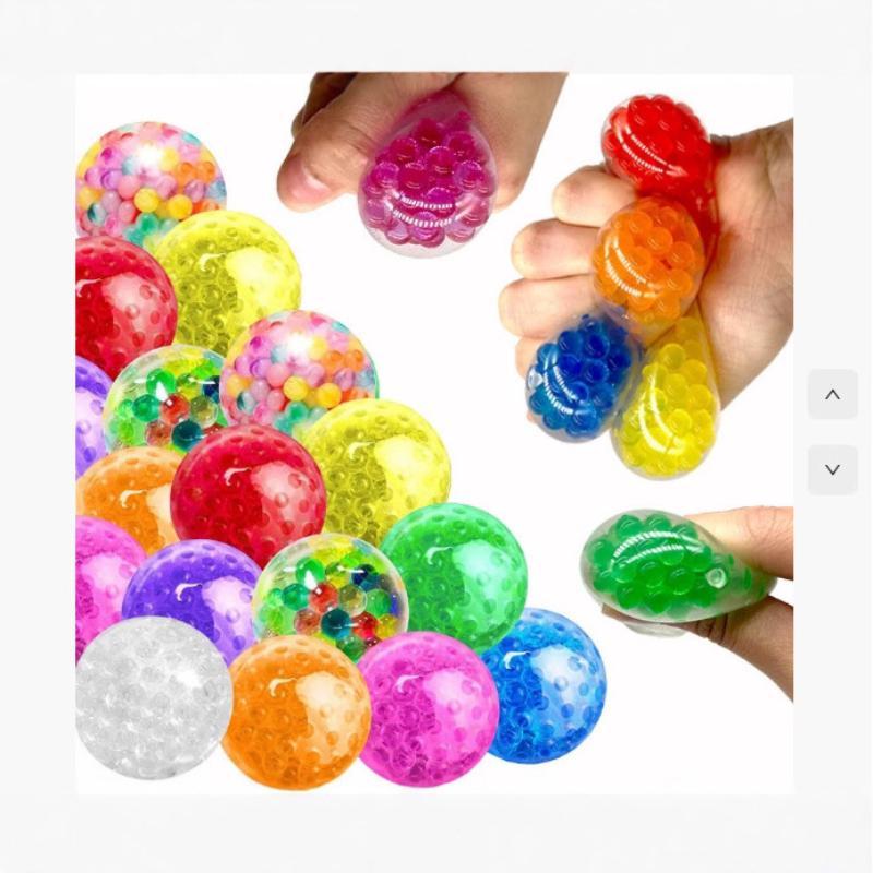 2 Pcs Colorful Fidget Stress Balls Soft Gel Filling Anxiety Relief Perfect For Work Study Home Daily Relaxation