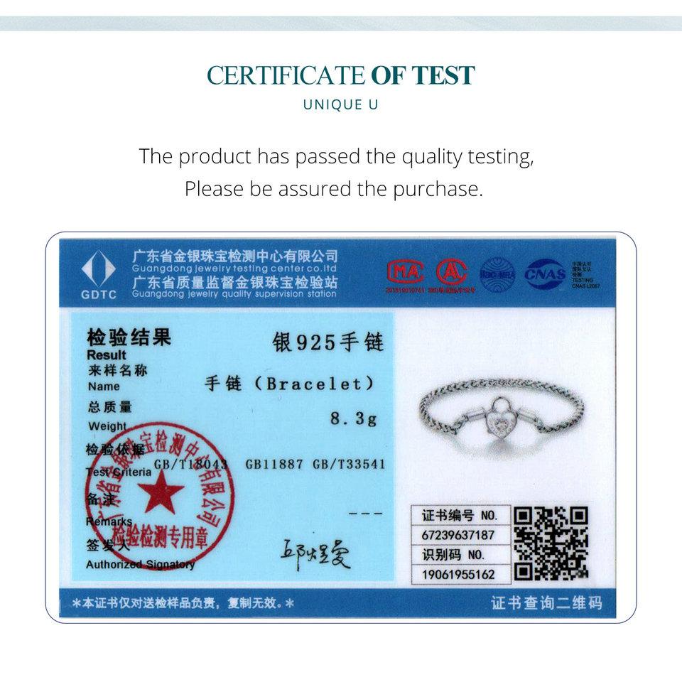 BAMOER 925 Sterling Silver serce zamek klamra podstawowa bransoletka powlekana platyną piękna biżuteria na prezent dla kobiet Charms DIY