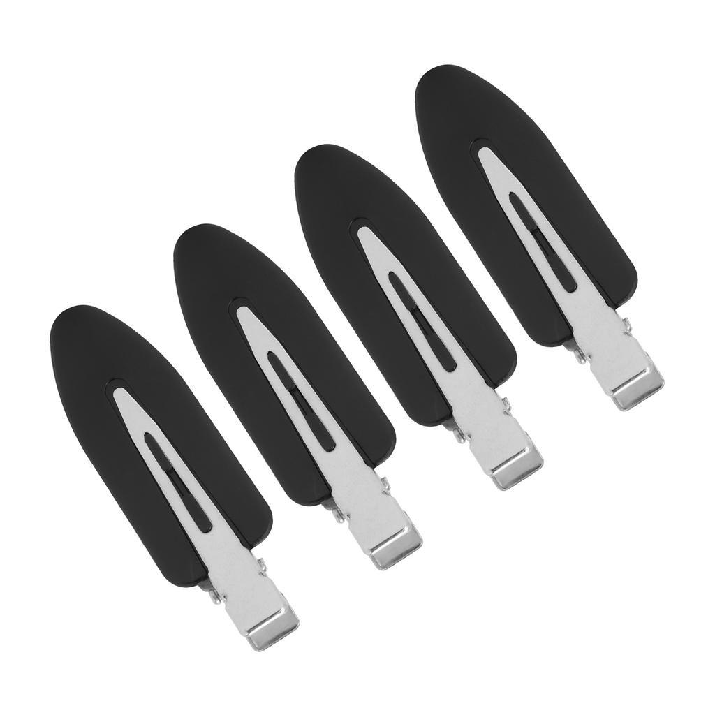 4 Pcs Makeup Hair Barrette Accessories No Bend Hair Clips No Crease Hair Styling Clips for WomenBlack