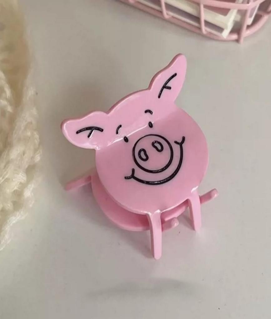 1 Fliegende kleine Puder-Schweine-Krallenklemme kann niedlich Liebe Persönlichkeit süßes Mädchengefühl Hinterkopf halbe Kralle Haiklammer neu