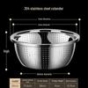 Shengjia 304 Rostfritt Stål Djupa Runda Blandningsskålar & Durkslag
