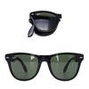 RB4105 601 54mm Ray-Ban Folding Horn-rimmed Sunglasses Borderline Glossy Black