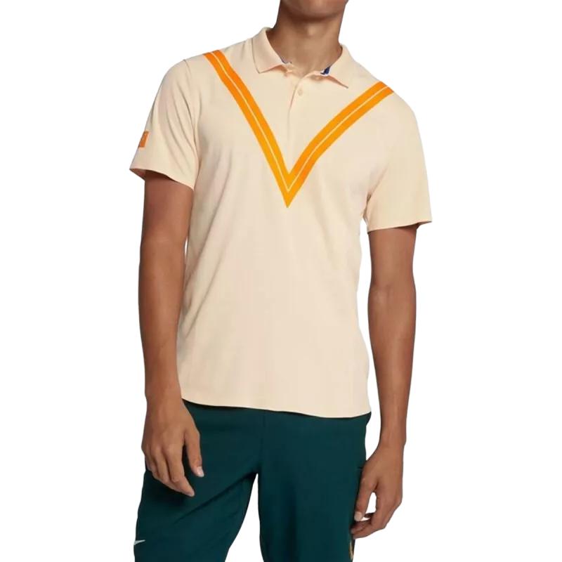 Nike Polo Shirts Men s Yellow Polo Collar Moderate Straight Fit 939084-838 XXL