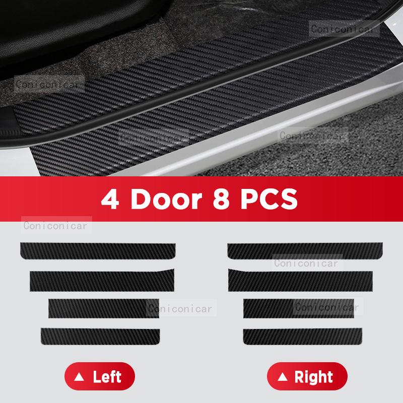 Car Carbon Fiber Door Sill Sticker For JETOUR X90 PLUS 2025 Threshold Pedal Anti-scratch Interior Decoration Accessories