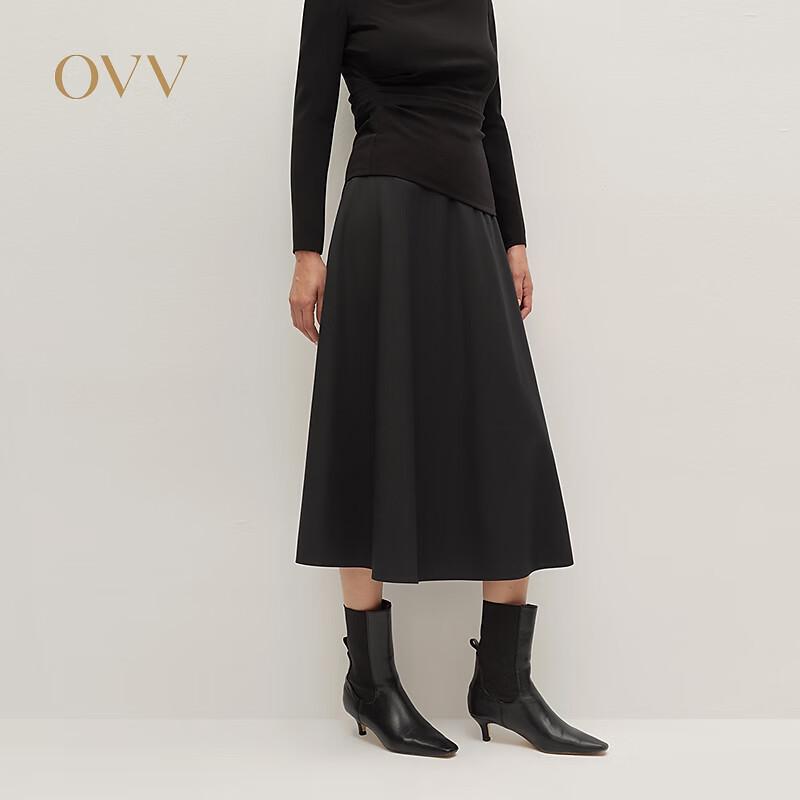 OVV Women s Autumn/Winter Wool Blend A-Line Midi Skirt M