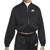 Nike Logo Zip Baseball Collar Casual Jacket Women jackets Black DX3898-010