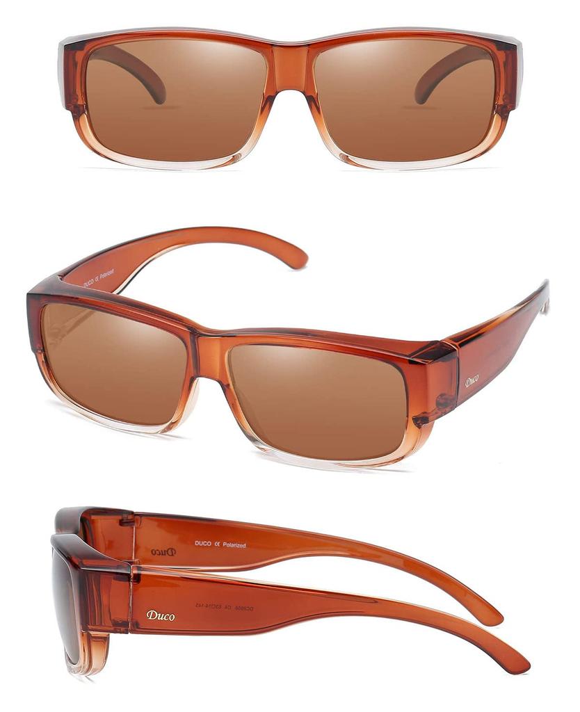 [DUCO] Over-the-glasses Sunglasses That Can Be Worn Over Regular Glasses. Polarized Lenses, UV400 Protection, Unisex. 8956