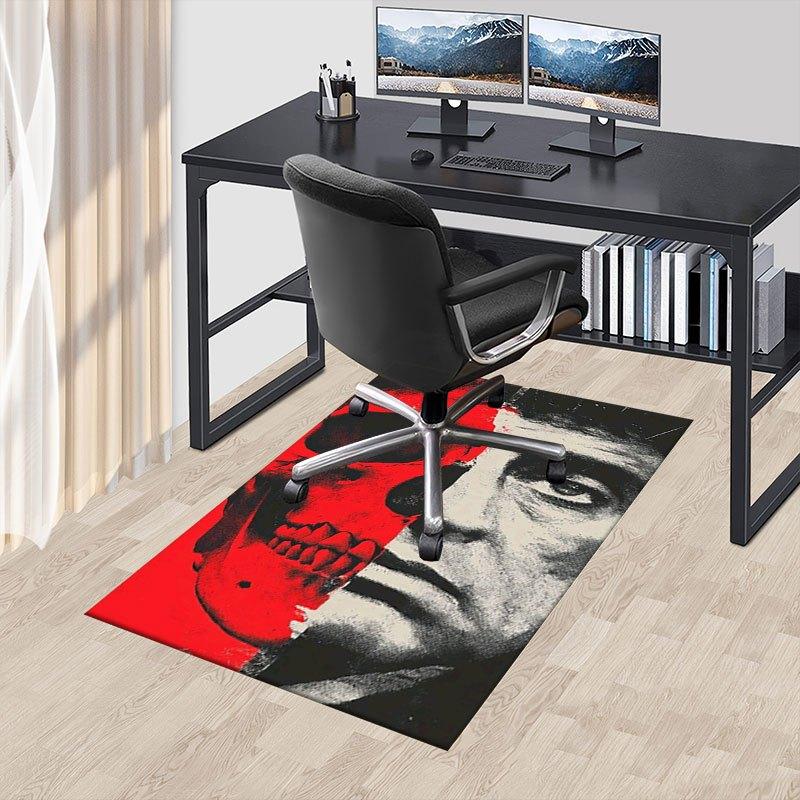 1ks Scarface Kancelářský Koberec Podložka pod Židli Měkká, Pohodlná, Pro Všechna Roční Období, Perfektní pro Domov, Ložnici nebo Kancelářský Dekor, Perfektní Dárek pro