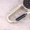 1Pc 3 In 1 Double Sided Mini Compass Carabiner Keychain With Compass Thermometer Outdoor Hiking Survival Zinc Alloy Key Ring