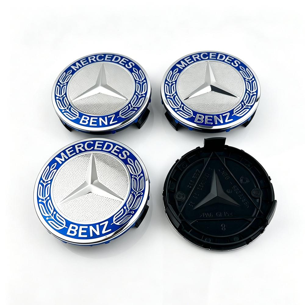 For Benz W2032026 New Car Wheel Center Hub Caps Cover 4Pcs 75mm for Mercedes Benz Amg logo B/C/E/S Class A Class C200L GLC GLK CLA W166 W163 W221