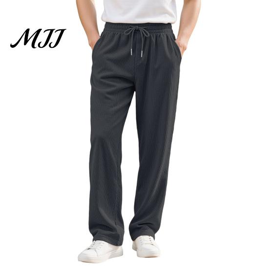 Wide Leg Mens Casual Trousers Men Corduroy Baggy Sweatpants, Drawstring Waist Straight Joggers, Pants Solid Color Athletic for Jogging Gym Workout