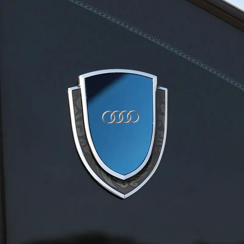 Metal Car Fender Body Emblem Shield Decoration Stickers For J5 A4 A4L A5 A6 A7 A8 A8L TT Q1 Q2 Q3 Q4 Q5 Q6 Q7 Q8 B2 B3 B4 B5 W2
