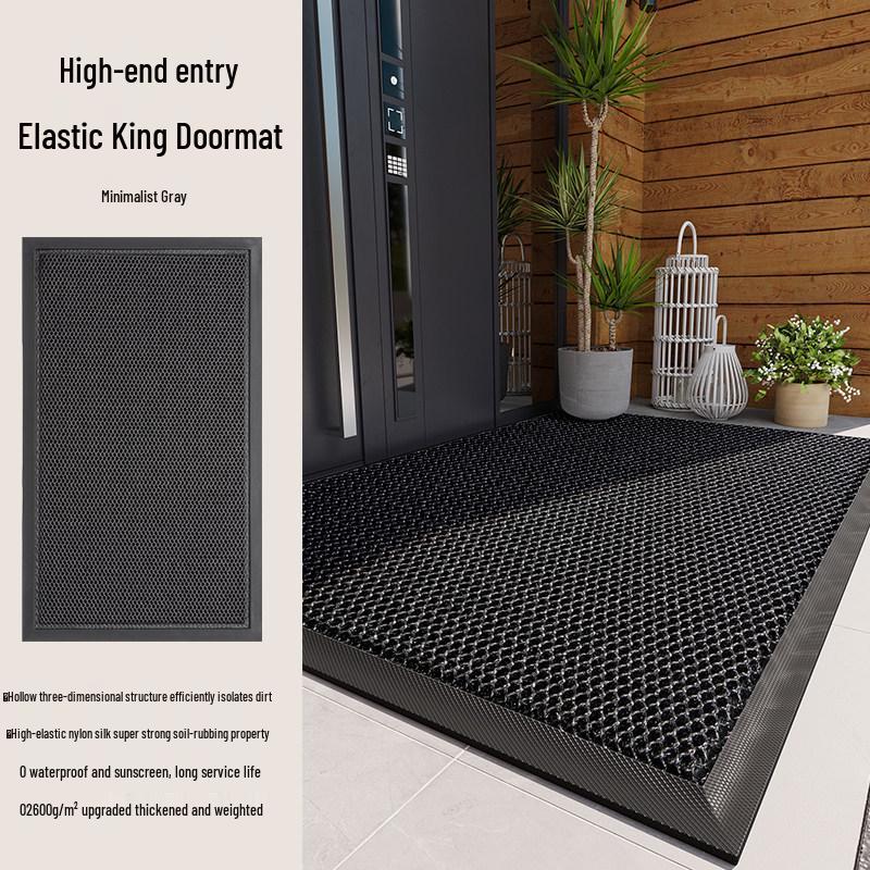 Non-Slip Outdoor Entrance Doormat - Elastic, Durable, Front Door Mat