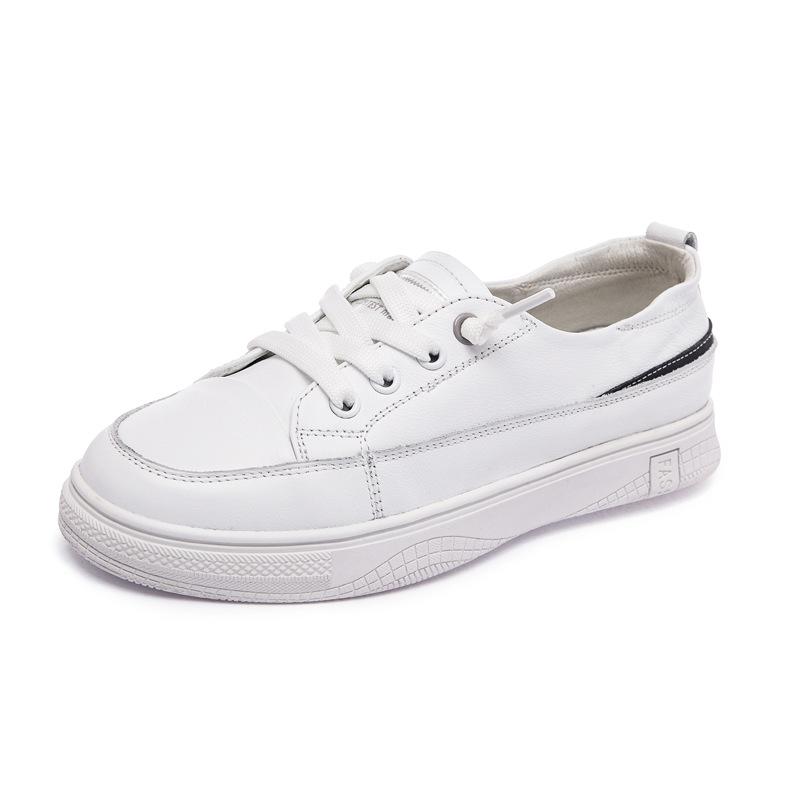 First Layer Cowhide Shoes Women's Shoes 2025 New One-pedal Board Shoes Casual Sports Flat-soled Single Shoes Leather Flat Heel Comfortable