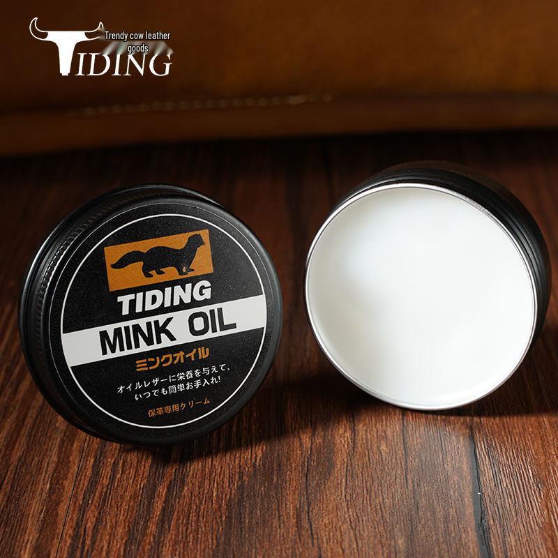 Premium Mink Oil Leather Care Cream for Jackets, Sofas, and Goods