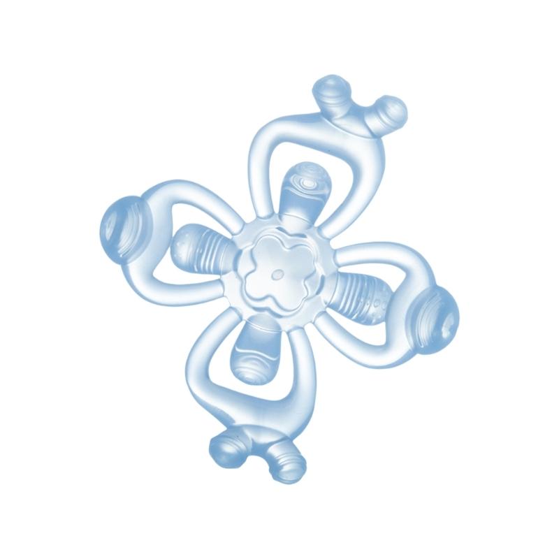 

Petal Shape Infant Teether with Textured Nubs Food Grade Silicone Teething Relief Toy for Newborns Toddler синій