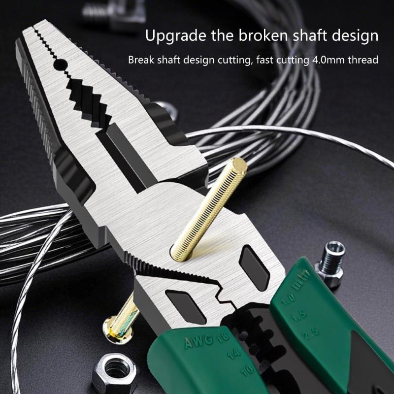 Multifunktionale 8-Zoll-Handzange Abisolierzange Crimpzange Bolzenschneider für Kabelbearbeitung und Haushaltsreparaturen