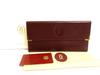 Authentic Must De Cartier Bordeaux Leather Flap Long Wallet #b074  Open Box