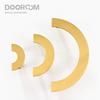 Dooroom Brass Furniture Handles Modern Light Luxury Semi Circle Pulls Wardrobe Dresser Cupboard Cabinet Drawer Half Moon Knobs