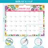 2026 Calendar - 2026 Wall Calendar, 15" x 11.5", JAN.2026 -DEC.2026, 12 Monthly Wall Calendar 2026, Hanging Hook - Clorful Floral
