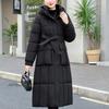 Fashion Woman Winter Long Coats Hooded Thick Warm Casual Winter Jacket Women's Parkas With Belt