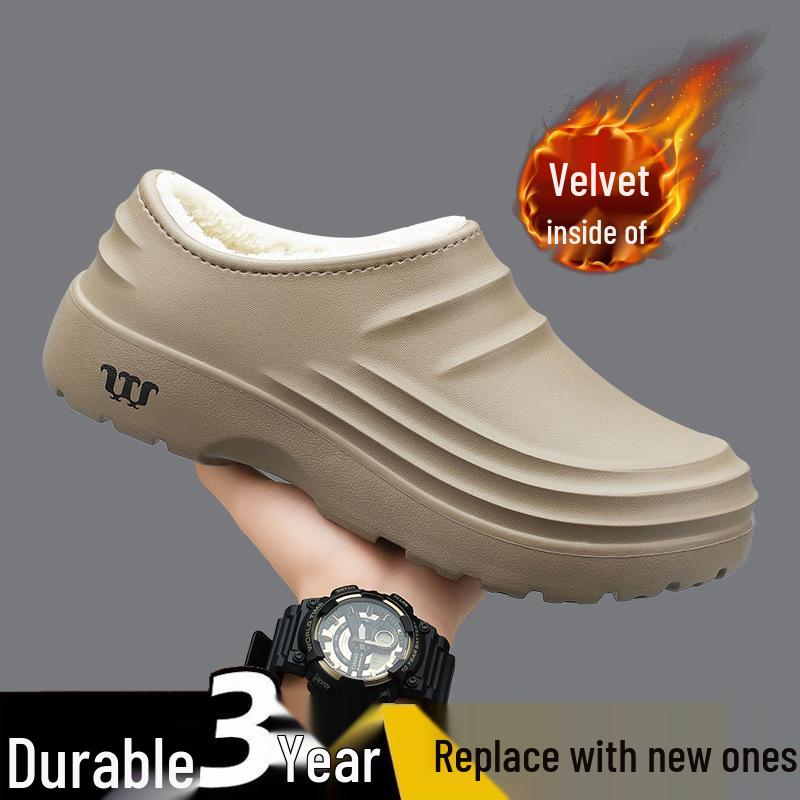 Chef Shoes: Fleece-Lined, Non-Slip, Waterproof Work Shoes for Hotel and Restaurant Staff (Autumn/Winter)