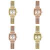 Vintage Female Quartz Watch With Waterresistant Alloy Strap For Elegant Office Wear