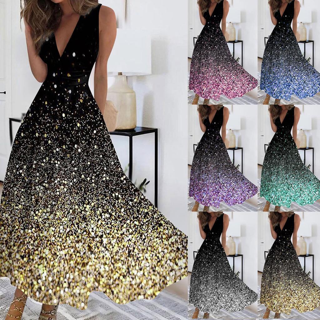 Kjole for kvinner, sommer, avslappet, med blomsterprint, korte ermer, svingkjole