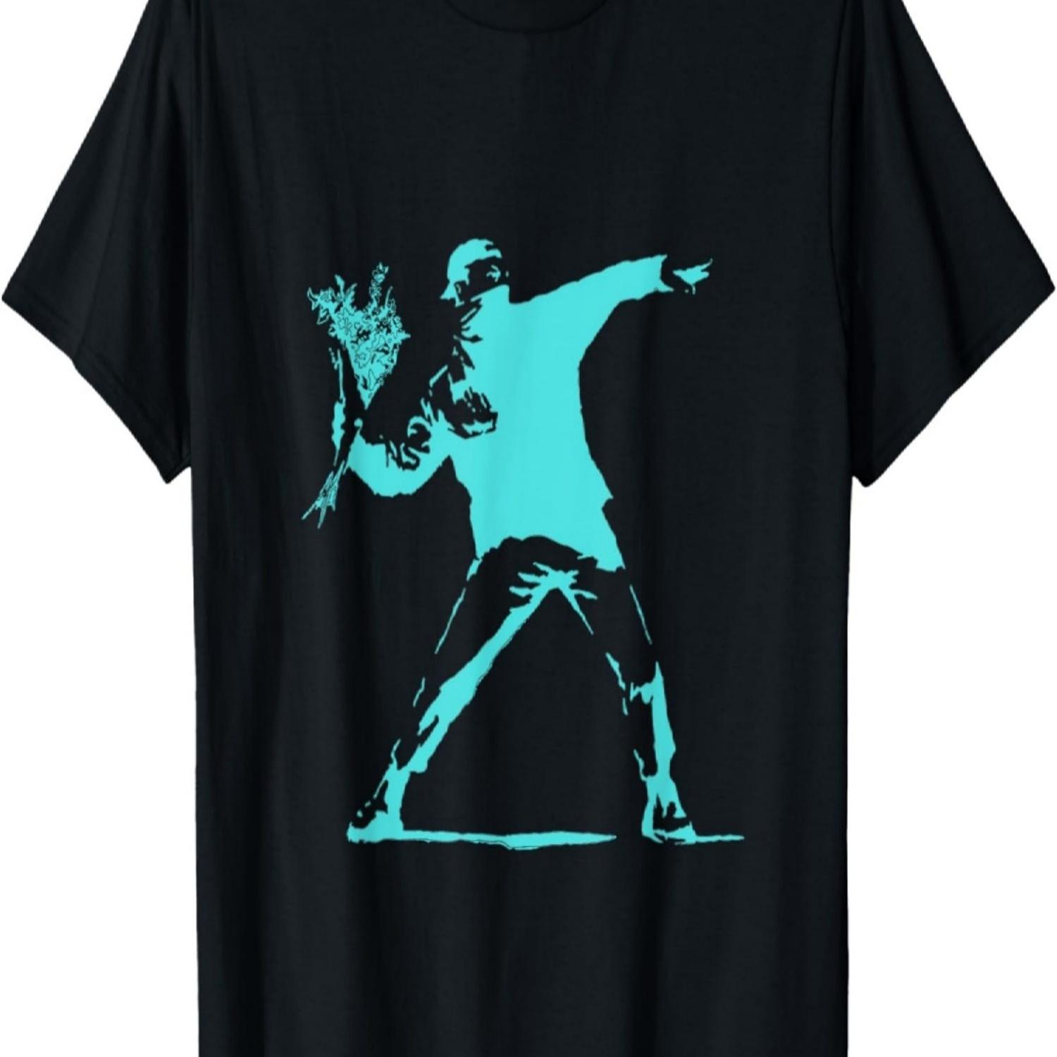 Famous graffiti flower thrower, flower thrower, t-shirt, street T-Shirt S чёрный