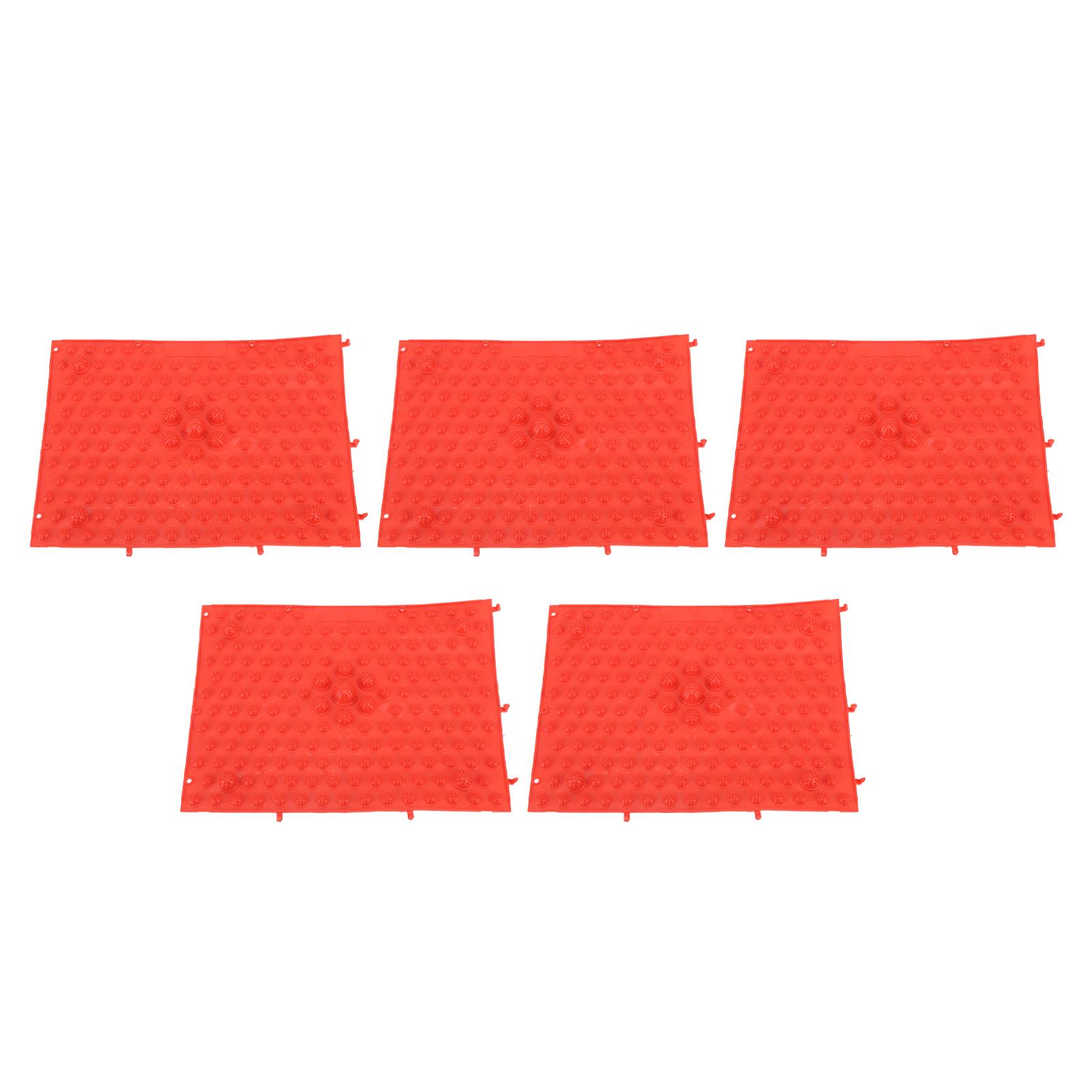 

5Pcs Foot Massage Mat TPE Acupressure Walking Toe Plate Massage Pad for Home Outdoor Game Red Red красный